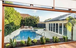 Bar Beach - Urban Oasis - Tiled Backyard Pool With Hot Tub